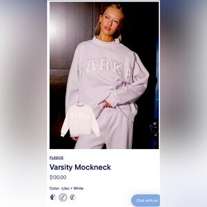 Parke Varsity sweatshirt, Lg/Xl